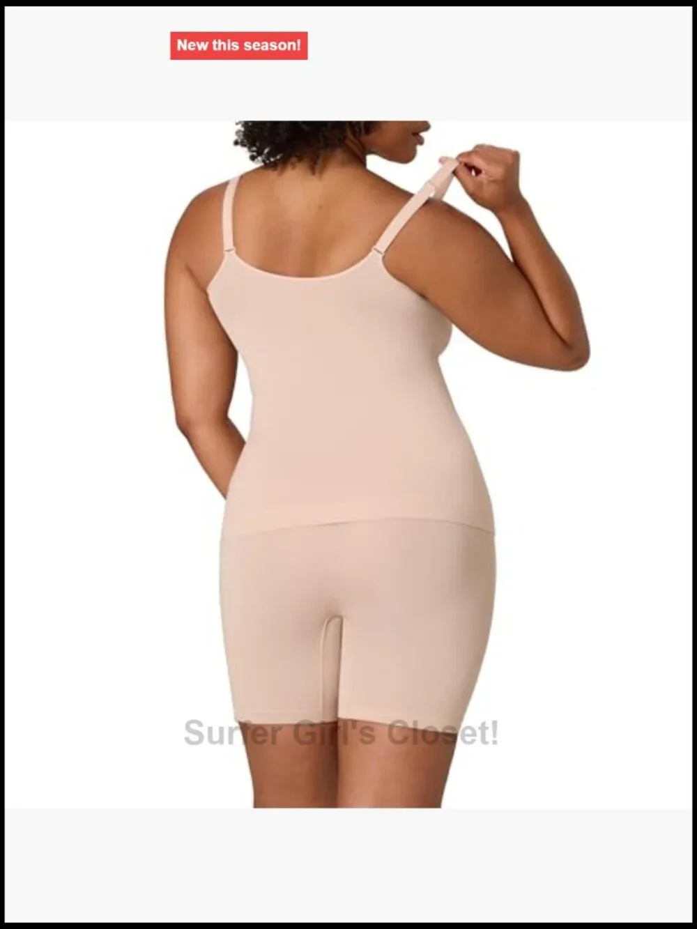 Women's Seamless Smoothing Tank Top Cami Adjustable Straps Nylon Spandex